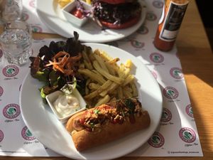 Beyond Meat Sausage at Green Flamingo in Innsbruck