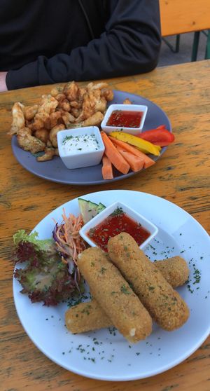 Cheese Sticks and Cauliflower Nuggets at Green Flamingo in Innsbruck