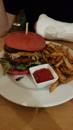 flamingo burger at Green Flamingo in Innsbruck