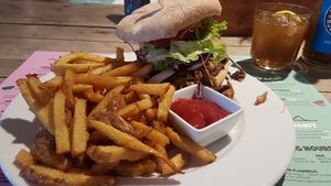 gyros sandwich at Green Flamingo in Innsbruck