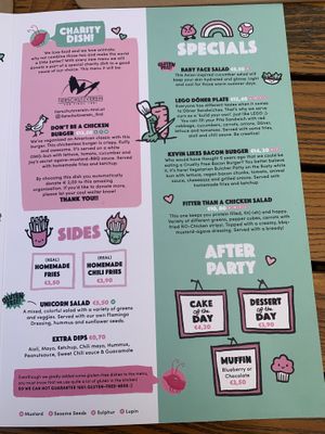 Menu  at Green Flamingo in Innsbruck