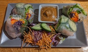 Summer rolls with Vietnamese peanut dip (9/10) at Green Flamingo in Innsbruck