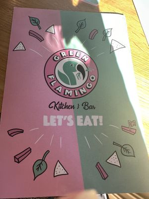 Menu  at Green Flamingo in Innsbruck