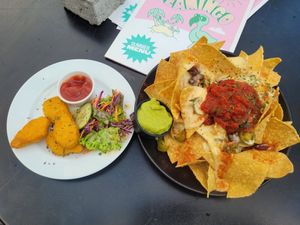 Nachos, nuggets at Green Flamingo in Innsbruck