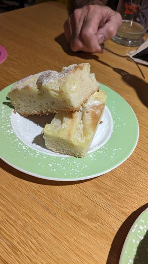Lemon cake at Green Flamingo in Innsbruck