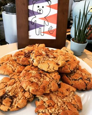 Peanutbutter Chocolate chip cookies at Green Flamingo in Innsbruck