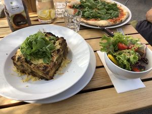 Lasagna at Green Flamingo in Innsbruck