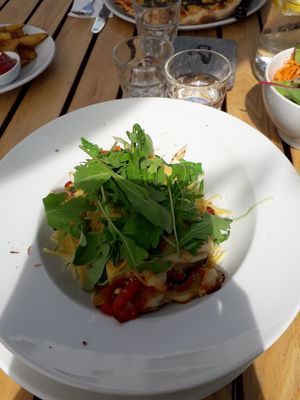 Vegan lasagne at Green Flamingo in Innsbruck