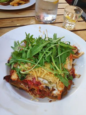 Lasagna at Green Flamingo in Innsbruck