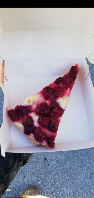 Mouth watering Raspberry Cake at Green Flamingo in Innsbruck