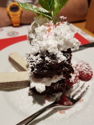 Brownie tower at Green Flamingo in Innsbruck