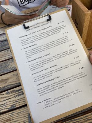 summer menu at Green Flamingo in Innsbruck