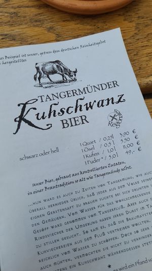 Regionales Bier at Exempel Gaststuben in Tangermuende