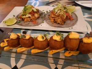 Starter: mushroom croquettes at VEGA - Alamo in Madrid