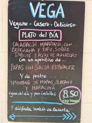 Menu del dia at VEGA - Alamo in Madrid