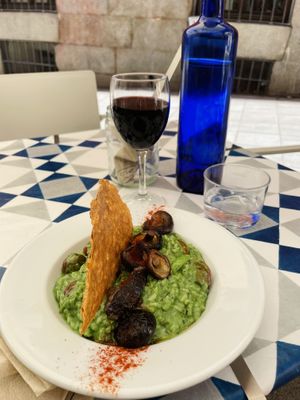 Green risotto at VEGA - Alamo in Madrid