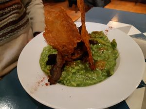 Main / Green risotto at VEGA - Alamo in Madrid