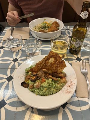 Risotto and Katsu curry   at VEGA - Alamo in Madrid