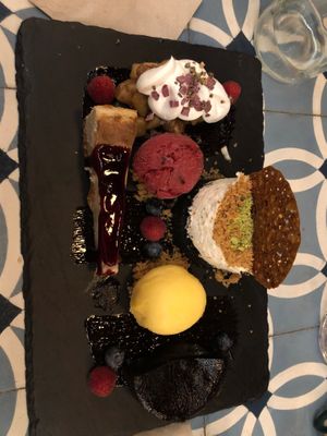 All deserts tasting plate   at VEGA - Alamo in Madrid