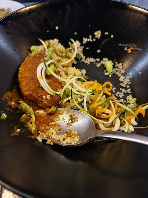 Katsu curry (jackfruit) at VEGA - Alamo in Madrid