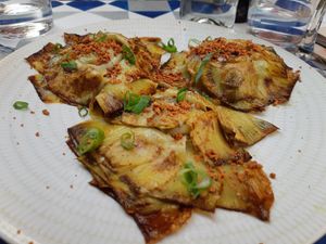 Starter / Artichokes at VEGA - Alamo in Madrid