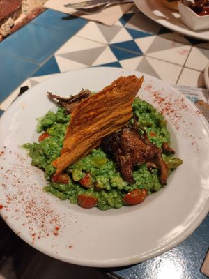 Green risotto at VEGA - Alamo in Madrid