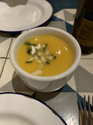  Pumpkin soup  at VEGA - Alamo in Madrid