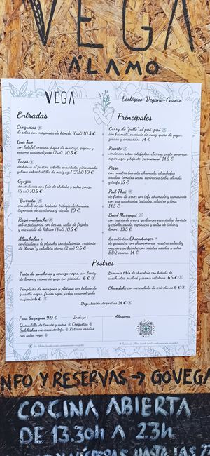 Carta at VEGA - Alamo in Madrid