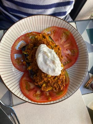 Aubergine - plate of the day   at VEGA - Alamo in Madrid