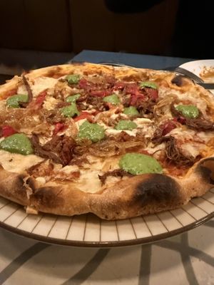 The pizza was delicious!   at VEGA - Alamo in Madrid