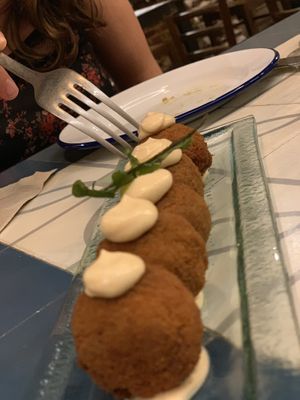 Mushrooms croquettes with kimchi mayonnaise  at VEGA - Alamo in Madrid