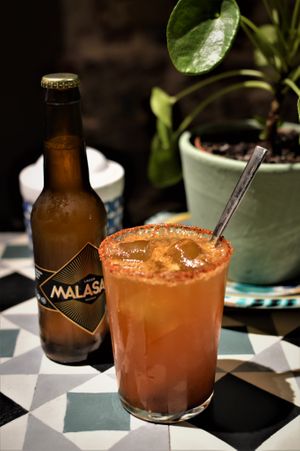 Michelada with Malasaña Lager at VEGA - Alamo in Madrid