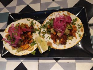 Tacos de jackfruit at VEGA - Alamo in Madrid