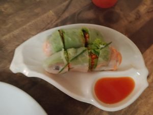 Cold rolls/ spring rolls at JanxDen Greenlife Cafe in Penang
