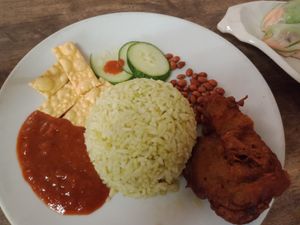 Nasi Lemak at JanxDen Greenlife Cafe in Penang