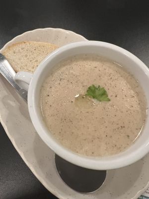 Mushroom soup set meal   at JanxDen Greenlife Cafe in Penang