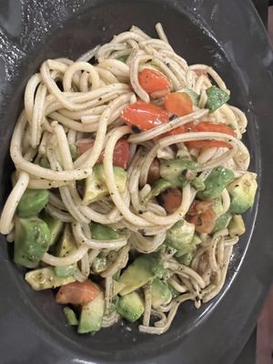 Avocado truffle pasta with no truffle smell  at JanxDen Greenlife Cafe in Penang