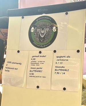 Menu at Vegan Summer Fest at Gewoon.Anders in Ghent