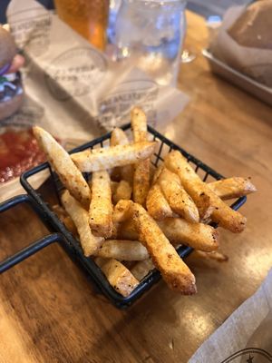 Seasoned fries   at Burger Village in San Luis Obispo