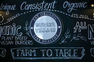 Farm to fork. at Burger Village in San Luis Obispo