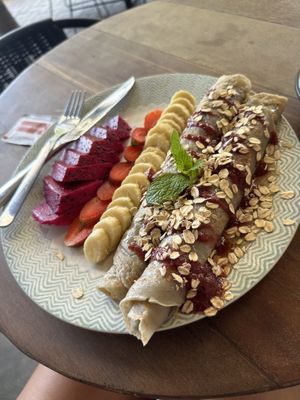 Vegan crepes   at Superfood Health Restaurant in Canggu