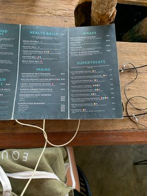 menu 2 at Superfood Health Restaurant in Canggu