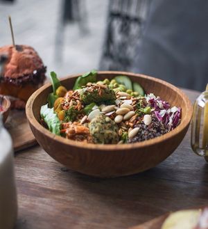 Create your own salad  at Superfood Health Restaurant in Canggu
