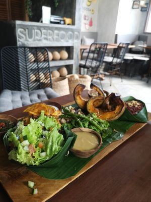 Vegan platter for two  at Superfood Health Restaurant in Canggu