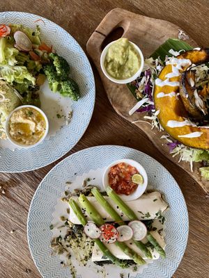 The pesto under the silken tofu was so so good at Superfood Health Restaurant in Canggu