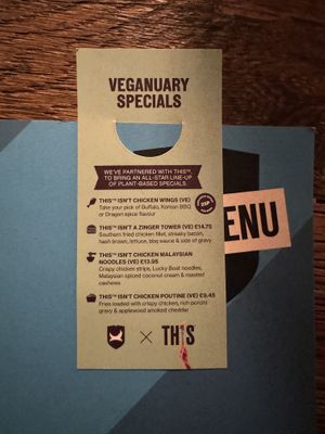 2024 Veganuary menu  at BrewDog in Birmingham