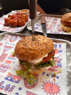 burger at BrewDog in Birmingham