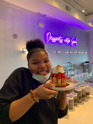 Strawberry Celebration Signature Mini Cheesecake  at How Delish HD in West Orange