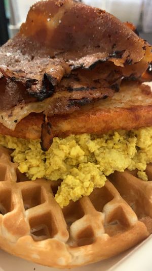 Let’s Do Breakfast Waffle available Breakfast Sundays starting at 9AM at How Delish HD in West Orange