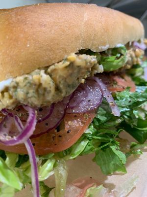 Chickpea Tuna Sandwich  at How Delish HD in West Orange